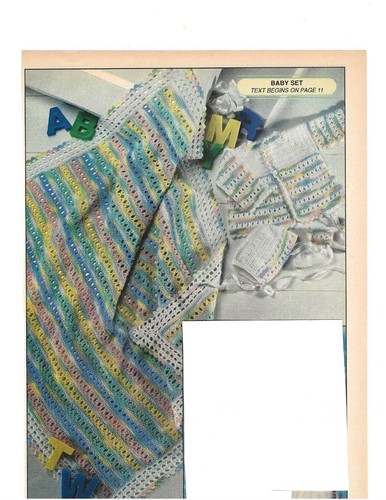 Baby outfit and Afghan (#277-41A)  vintage  crochet  pattern