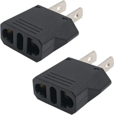 2 Adaptador De Corriente Europeo a Americano USA Convertidor 110V 220V USA