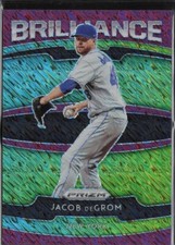 2020 Panini Prizm #B-1 Jacob deGrom Brilliance FOTL Purple Shimmer Prizm #/7