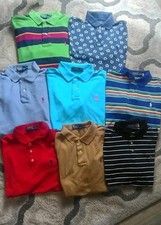 Lot of 8 Polo Ralph Lauren Short Sleeve 1 Long Polo Shirts Medium Some Rare