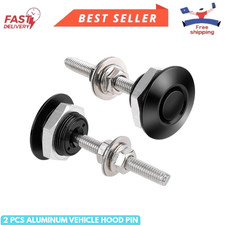 2 Pcs Quick Release Bumper Universal Aluminum Vehicle Hood Pins Quick Latch Hood