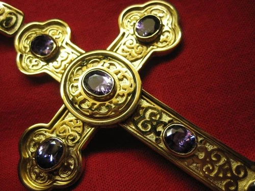 Pectoral Cross for Bishops and Priest - Gold plated over brass - 365