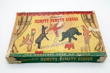 ANTIQUE SCHOENHUT 1950's HUMPTY DUMPTY CIRCUS TOY SET BOX CLOWNS PROPS ANIMALS