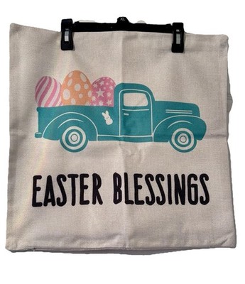 Easter Pillow Covers 18X18 Set of 4 Spring Farmhouse Decor Hip Hop Welcome Peeps