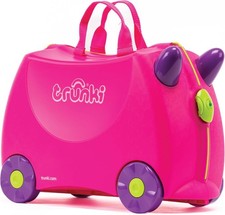 Trunki Trixie Hot Pink Ride-On Kids Suitcase - Complete With Strap and Key