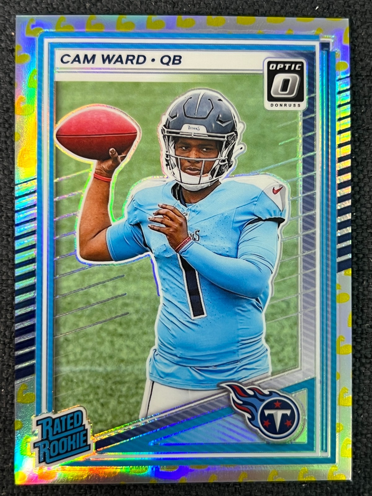 2025 Panini Donruss Optic Flex Emoji #293 Cam Ward RC Rated Rookie 33/199