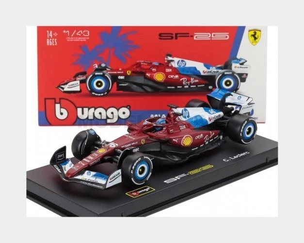 BBURAGO 1/43 - FERRARI SF-25 - MIAMI GP 2025 (C. LECLERC) 36852-L16-MIAMI