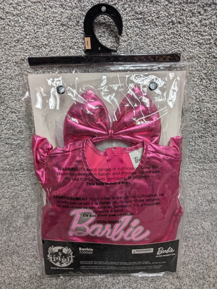 Spirit Halloween Costume Toddler Barbie 2T Dress & Headband - Image 2 of 4