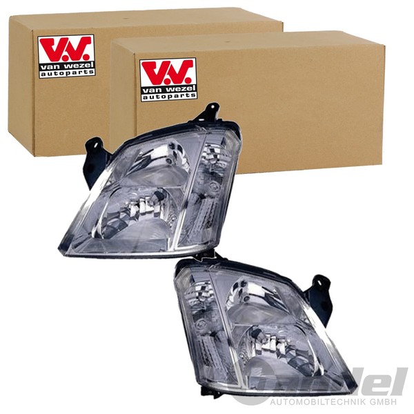 2X Van Wezel H7/H1 Scheinwerfer Set Links+Rechts Passend FüR Opel Meriva-image