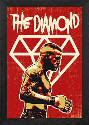 Dustin Poirier MMA Poster Gerahmt Wandbild Poster Leinwanddruck Bild