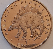 Gibraltar 1993 -  1 Crown Stegosaurus