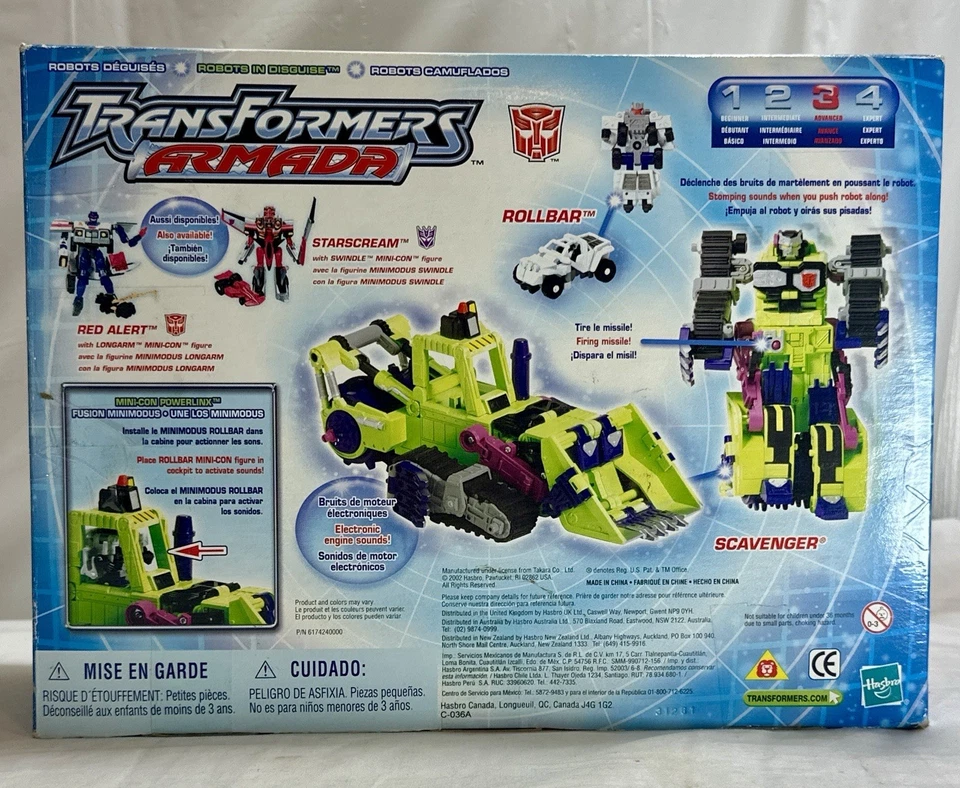 Transformers Armada Scavenger & Rollbar Mini-Con Sealed Box Hasbro 2002 - Image 3 of 3