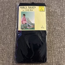 Cathy Rose Girls Tights Black LARGE 7-10 Fits 49 -55 49-74 Pounds DN291