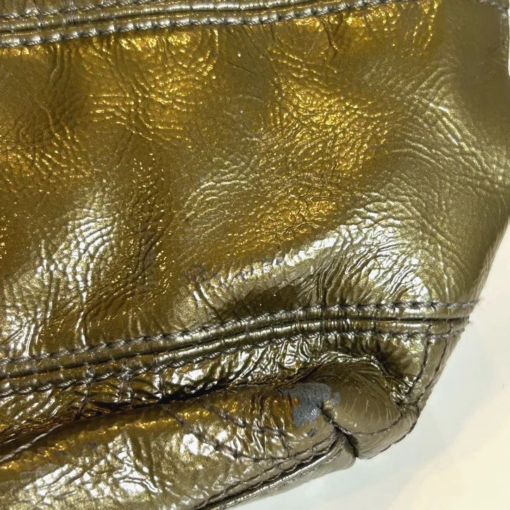 Vintage Coach Shoulder Tote Bag - Style F15142 - Grey/Green Leather Purse - Image 4 of 4