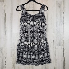 NWOT Color Block Stretchy Faux-Leather Detail Mini Sleeveless Dress Size Medium