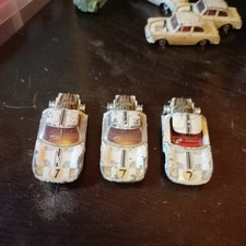 Vintage Meccano Dinky Toys 215 white Ford GT40 Racing Car x3 for Restoration 