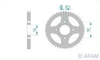 Kettenrad Stahl 45-ZäHne 428-Teilung FüR Daelim VT 125 Bj. 1998-2000