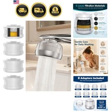 Bathroom Sink Faucet Water Filter Long Lasting Multi-stage Filtration Reduce ...