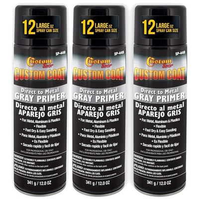 Professional Automotive Grey Primer - 3 Pack