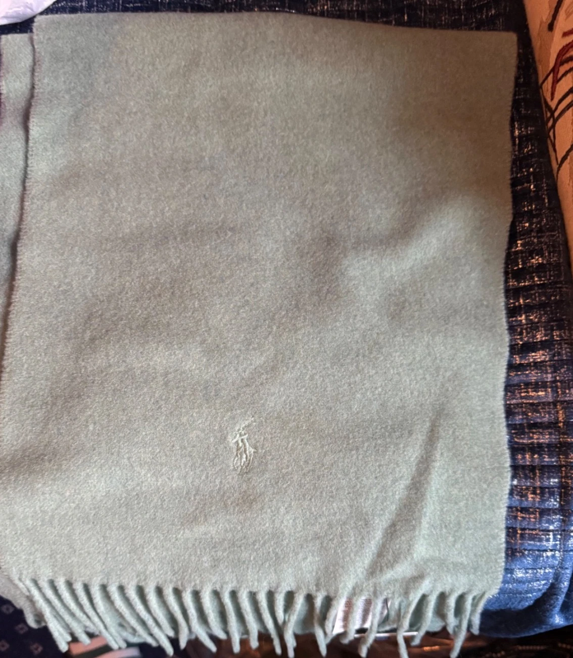 Polo Ralph Lauren Pure Cashmere Scarf in light green - BNWT