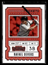 2020 Panini Contenders Rafael Devers #WT-13 Winning Tickets