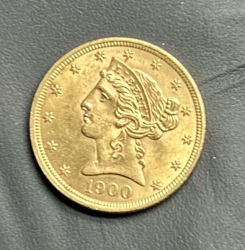 1900 $5 Gold Liberty Head AU Condition Uncertified Raw Coin Pre33 USA Gold 8.4G