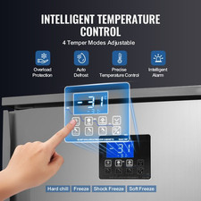 114L Commercial Blast Freezer 5 Trays Blast Chiller Chest Seafood Gelato