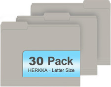 File Folder, 30 Pack 1/3 Cut Tab File Folders, File Folders Great for Organizin