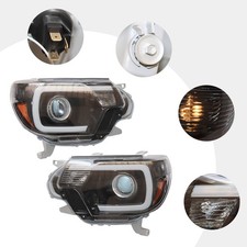For 2012-2015 Toyota Tacoma Led Drl Bar Projector Headlights Headlamp Leftright