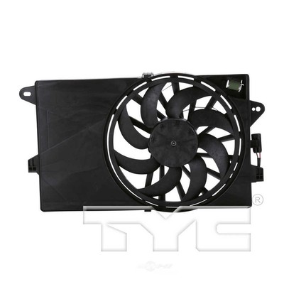 Dual Radiator and Condenser Fan Assembly TYC 623050 fits 12-19 Fiat 500
