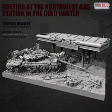 YUFAN MODEL - 1/35 destroyed station highly detail (full resin diorama)