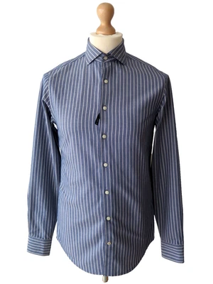 Tommy Hilfiger Herren Twill Hemd gestreift Gr. S Slim Fit Neu - Bild 1 von 4