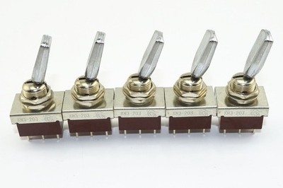5Pcs A 250V 3A 3 Position ON/OFF/ON DPDT   Handle Toggle Switch #xh