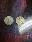 walking liberty half dollar lot of 2 1941 And 1943 90% SILVER