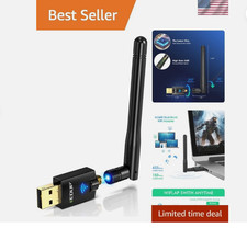 AC600M USB WiFi Adapter for PC, Wireless USB Network Adapters Dual Band 2.4G/...