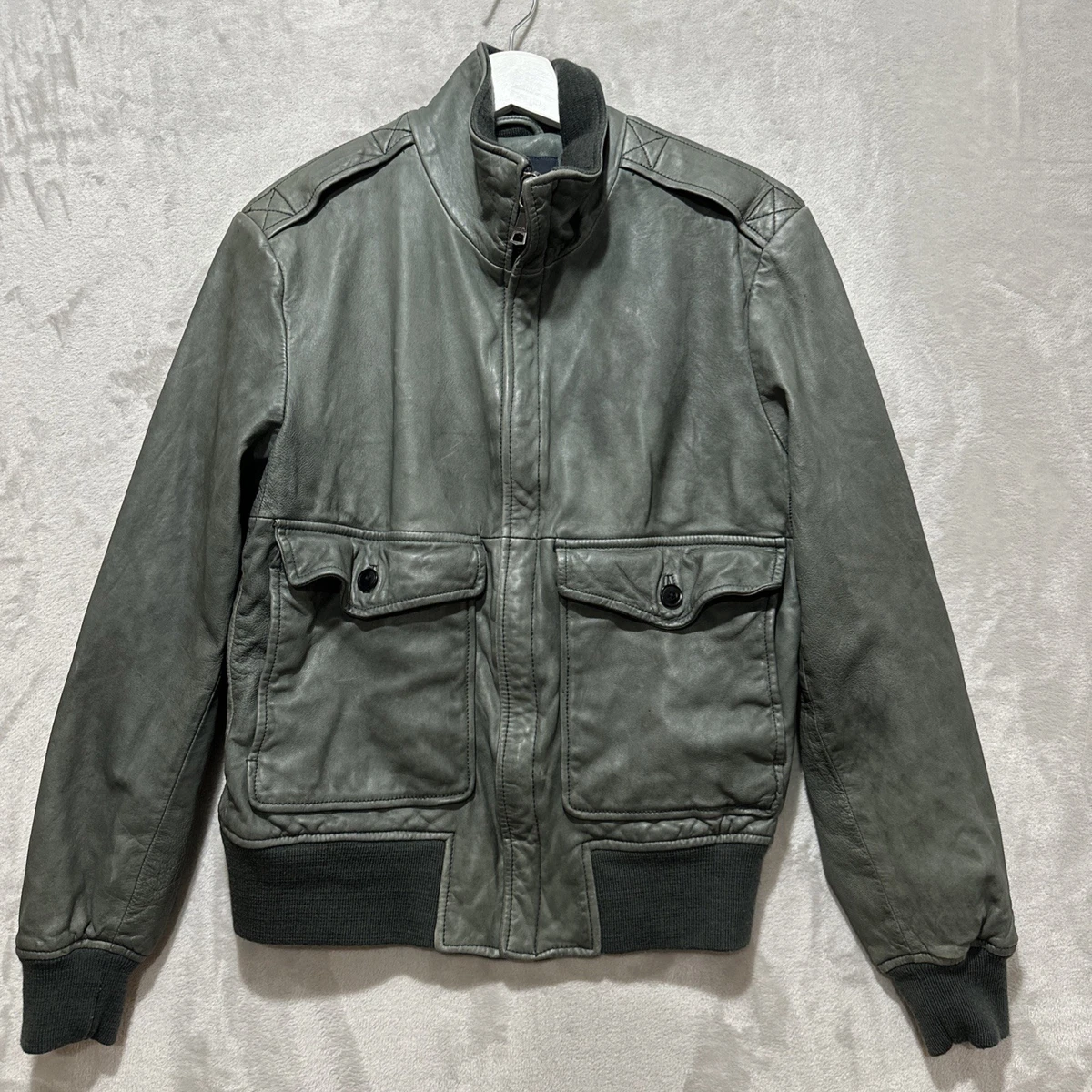 banana republic leather bomber jacket products for sale | eBay
