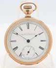 Antique 16s 1897 Waltham Fancy Beaded Engraving Pocket Watch 22 25 Year GF USA