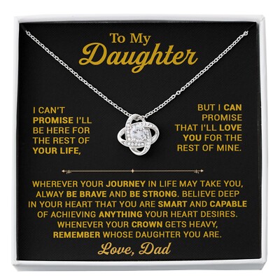 To My Daughter Necklace, Gift for Daughter from Dad, Daughter Father Necklace