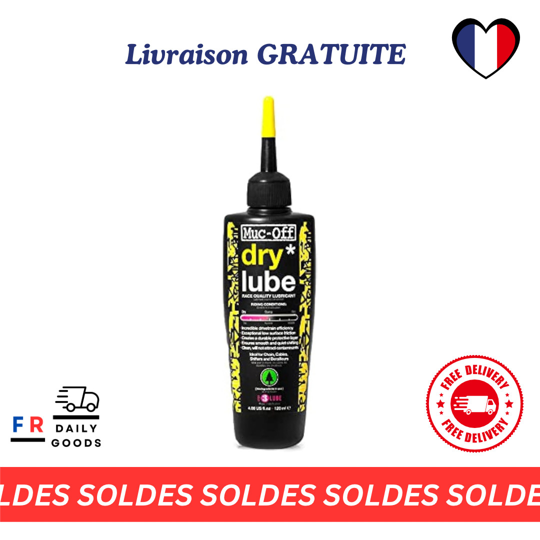 Lubrifiant pour vélo biodégradable chaîne sèche formule propre 120ml