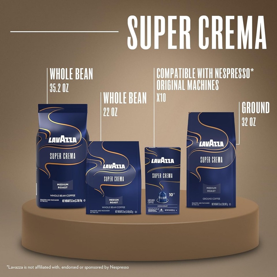 View of Taste the Bold Super Crema Whole Bean Coffee - Full-Bodied Medium Roast ...