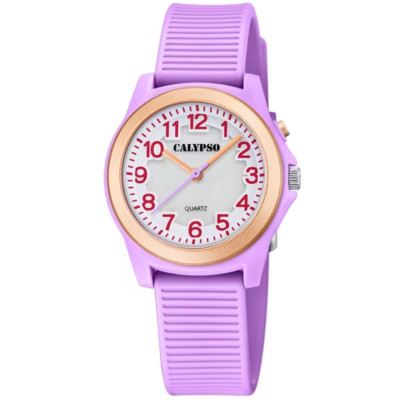 Calypso Junior Collection Mädchen/Mädchen Solo Time Uhr K5823/4 lila mit Licht