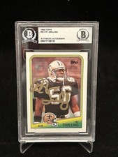 1988 Topps #66 Pat Swilling signed RC Rookie New Orleans Saints Beckett Slab