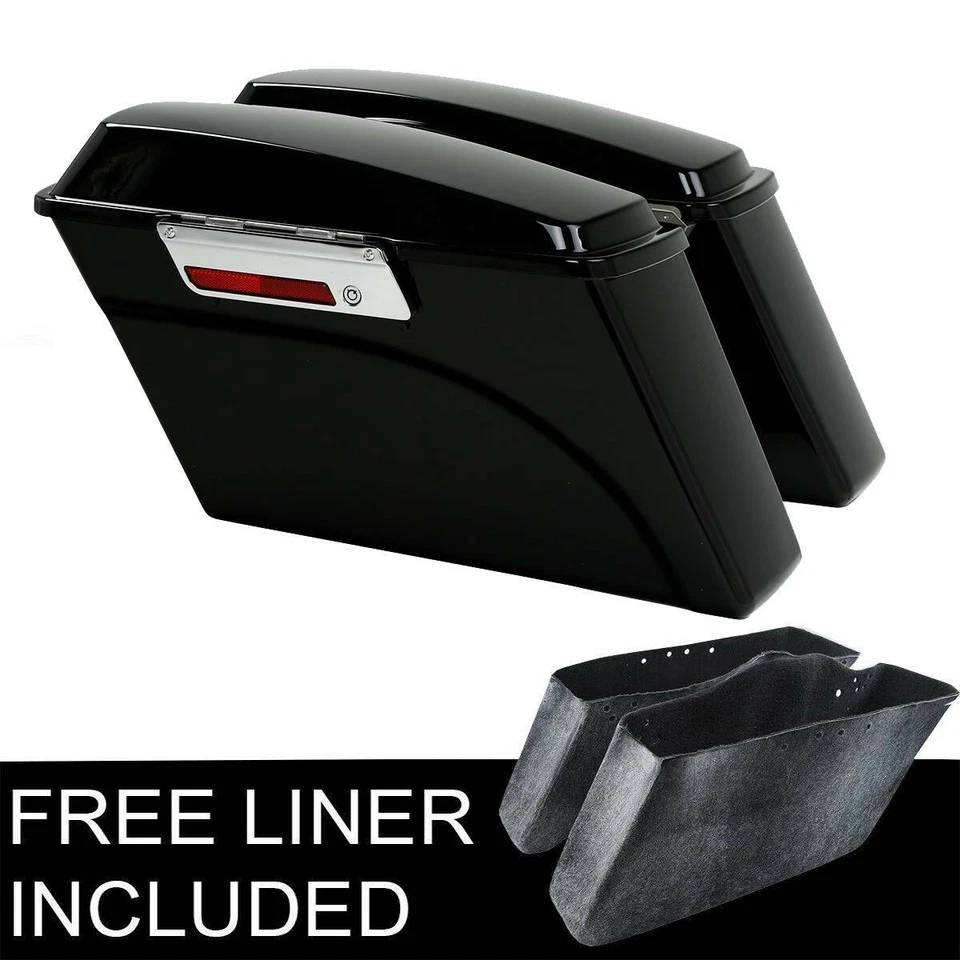 Hard Saddlebag &Rear Fender Fit For Harley Davidson Touring Street Glide 2009-13 - Image 2 of 4