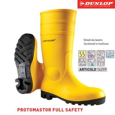 Stivali da lavoro Dunlop Protomastor 142YP S5 SRA PVC e gomma uomo
