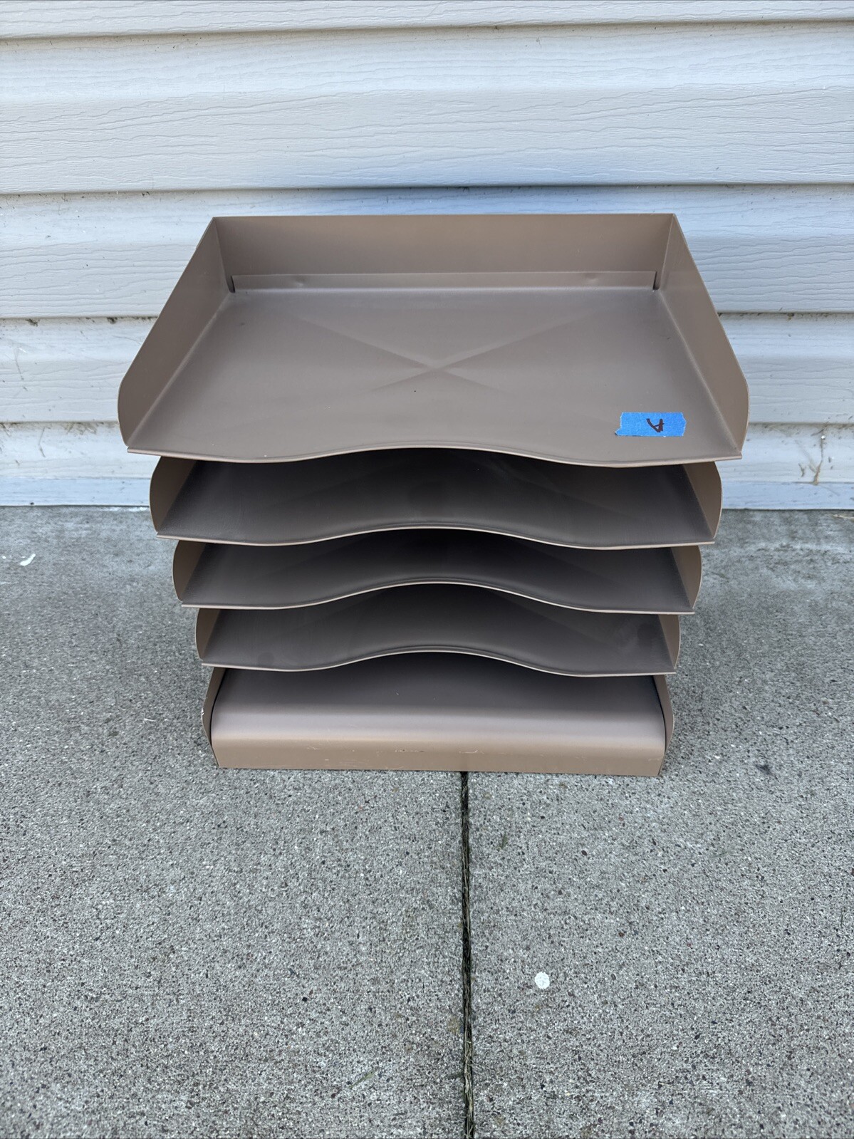 Brown Metal 5-Tier Industrial Desk Organizer for Office Files and Papers-image