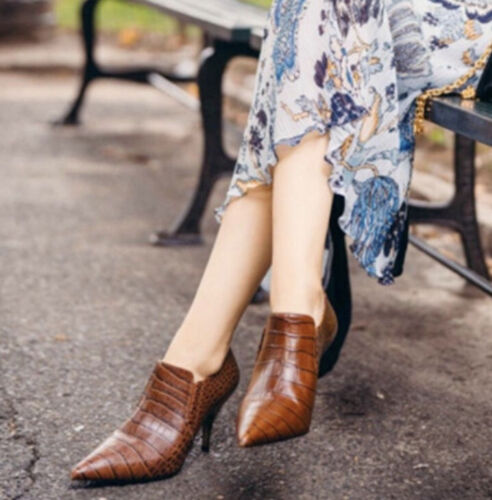 Tory Burch Brown Georgina Crocodile Loafer Bootie | eBay