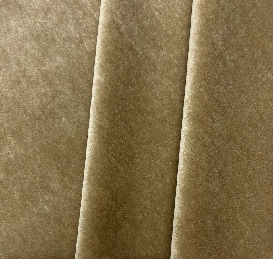 TELA DE TAPICERÍA DE TERCIOPELO DE LANA MARRÓN PERSONALIZADO MOHAIR DE FELPA DE DISEÑO POR YARDA 55"W Foto 3 de 4