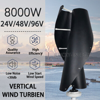 8000W 24V 48V 96V Vertical Wind Turbine 1.5M Blades Maglev Wind Power Generator
