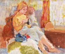 Tableau encadré femme couture