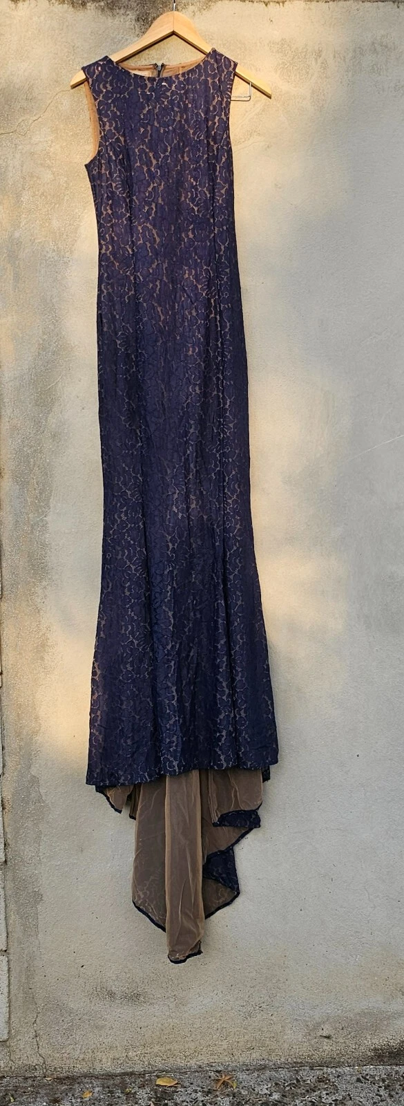 Abito vestito pizzo floreale blu navy collezione Michael Kors 8 splendido iconico Italia nuovo senza etichette